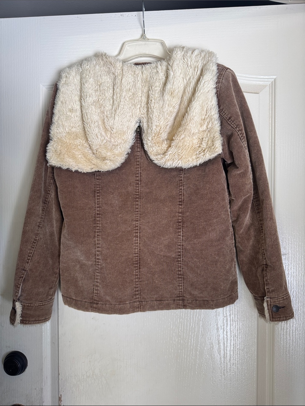 Giacca vintage Women's Teddy-Lined Corduroy Jacket in Brown💕 - Picture 2 of 7